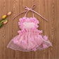 Newborn Baby Girl Jumpsuit Dress Sequined Polka Dot Tulle Tutu Set Toddler Gir