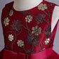 Girls Dress Embroidered Sequin Flower Trailing