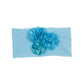 Satin Cloth Mesh Flower Rose Baby Headband